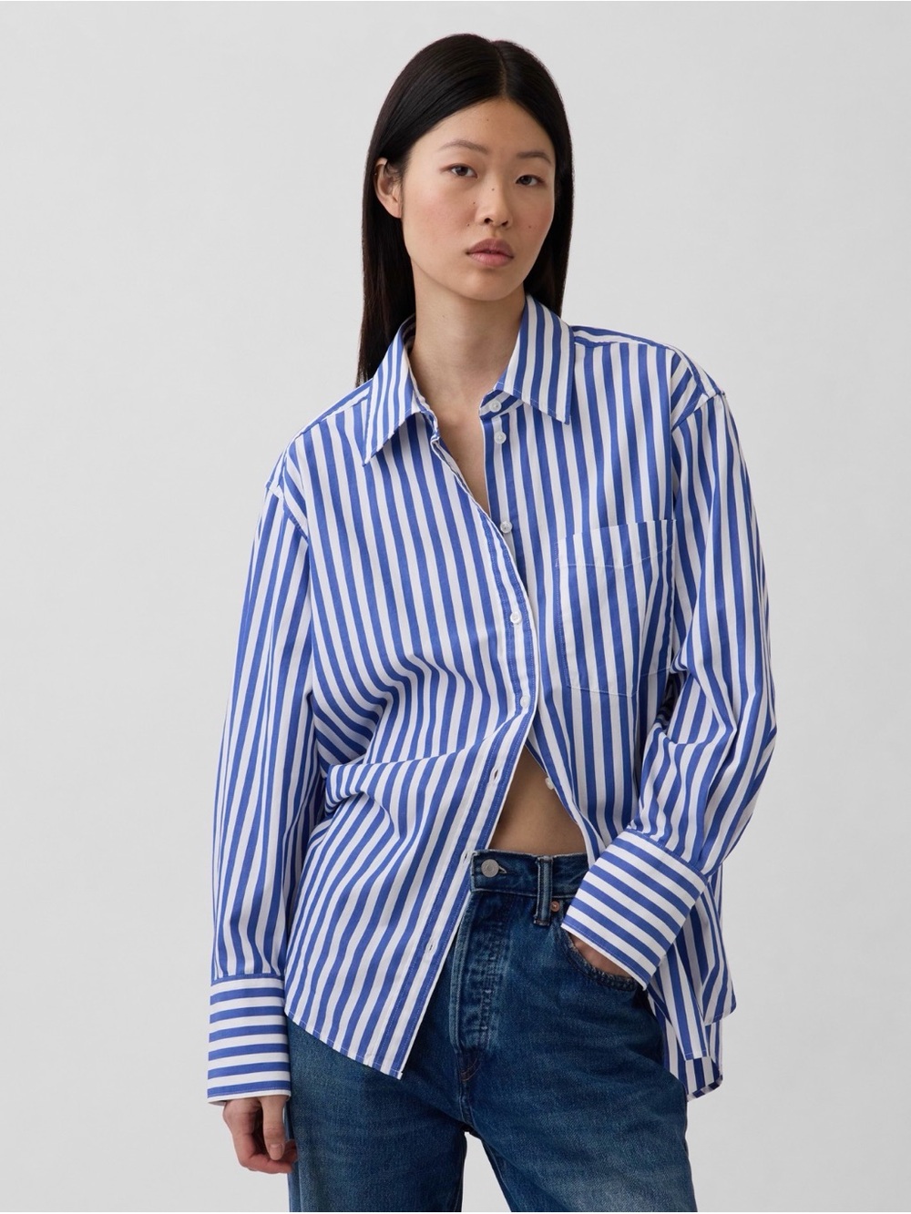 NWT Gap Organic Cotton Poplin Big Shirt
